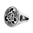 thumbnail image 2 of Celtic Warrior Shield Ring Mens Womens Silver Stainless Steel Ainle Laoch Band Fantasy Forge Jewelry, 2 of 4