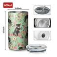 thumbnail image 4 of 20oz Coffee Tumblers Rottweiler with Pioneer Flower Stainless Steel Vacuum Insulated Travel Tumbler Coffee Cups Mug with Lid and Straw with Cleaning Brush for Cold & Hot Drinks, 4 of 5