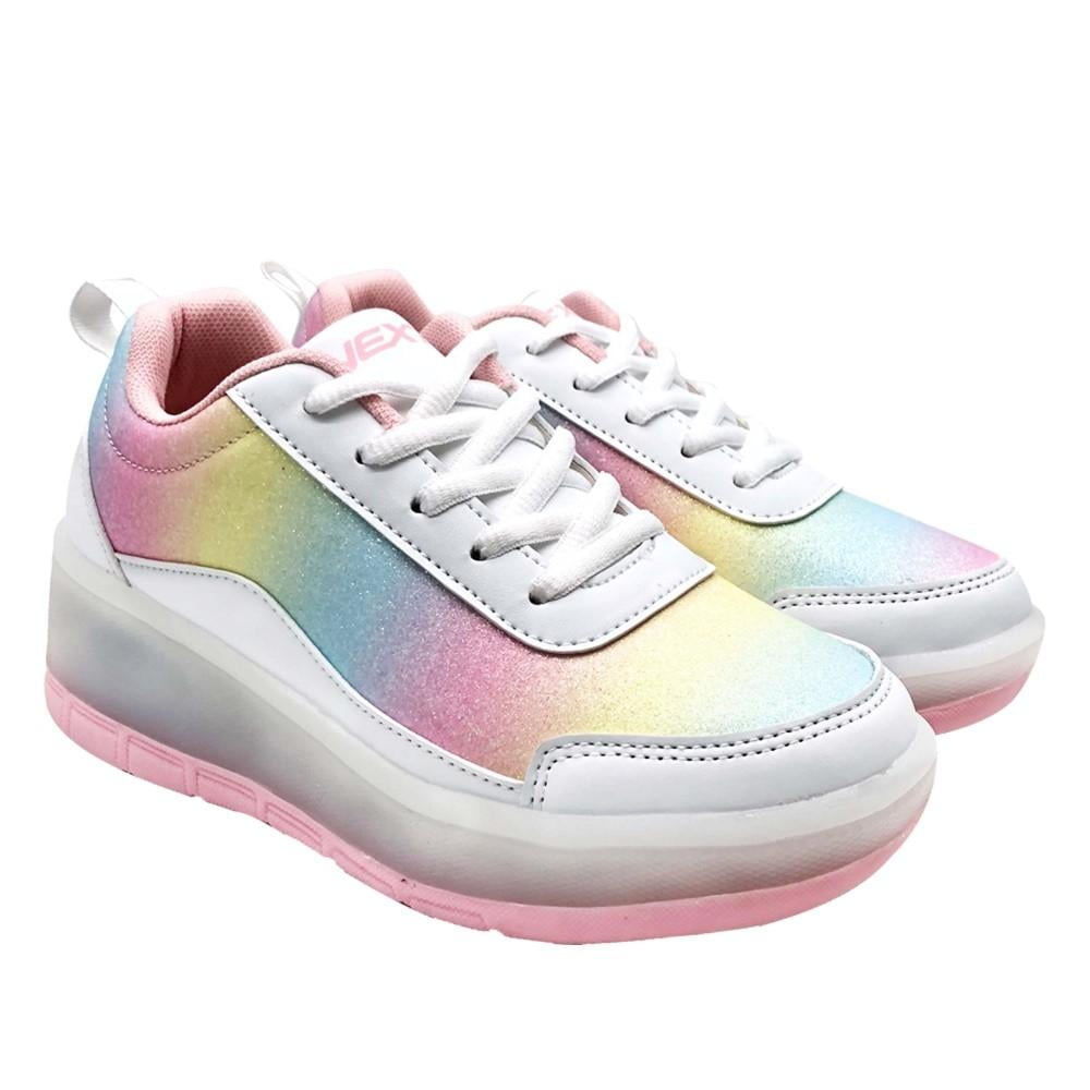 Tenis Patín Next en Talla 21 Arcoíris para Niña Bodega