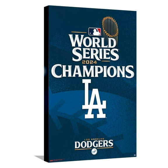 MLB Los Angeles Dodgers - 2024 World Series Team Logo Canvas Wall Poster, 14.725" x 22.375"
