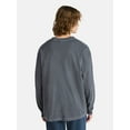 thumbnail image 3 of No Boundaries Cotton Oversized Tee with Long Sleeves, Men's & Big Men's, 3 of 5