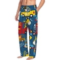 thumbnail image 2 of Uemuo Vehicles Cartoon with Funny Drivers Pattern Men's Wide Leg Palazzo Lounge Pants with Pockets Light Weight Loose Comfy Casual Pajama Pants-, 2 of 9