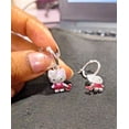 thumbnail image 2 of New Jewels Hello Kitty Dangle Earrings 2Ct Round Simulated Diamond In 14k White Gold Plated, 2 of 5