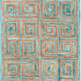 thumbnail image 3 of SAFAVIEH Sahara SAH469P Handmade Rust / Aqua Rug, 3 of 4