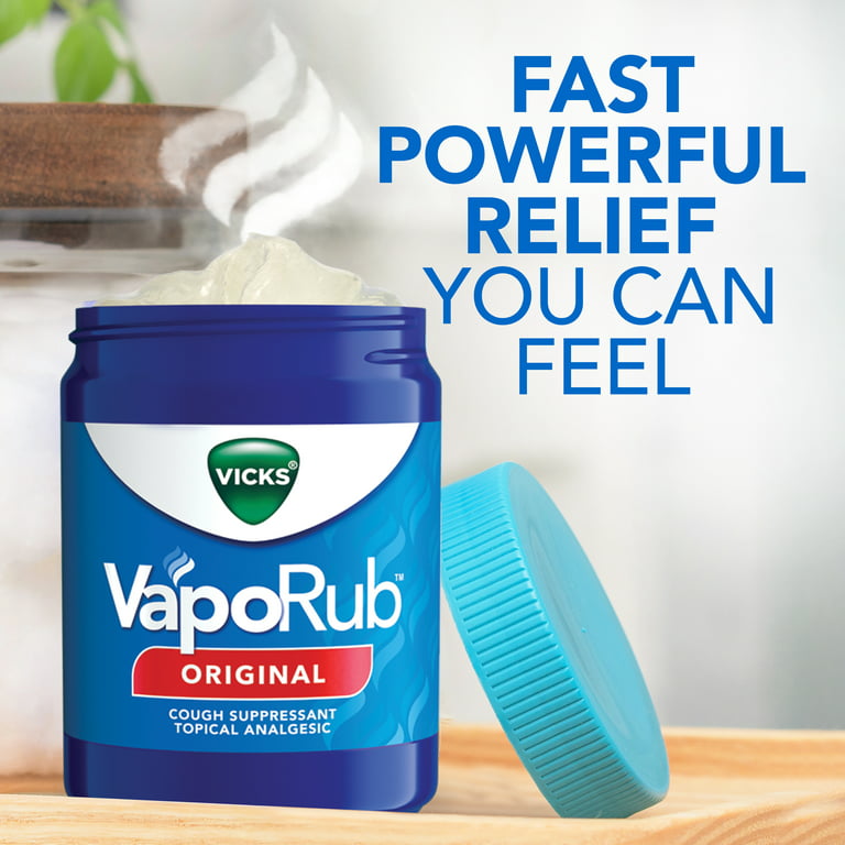 Vicks Vaporub Cough Suppressant Chest Rub Ointment, Original, 6 oz 