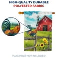 thumbnail image 5 of America Forever Red Barn Rooster Summer Sunflower House Flag 28 x 40 inches Agriculture Farm Chicken Pasture Double Sided Country Life Seasonal Yard Outdoor Decorative Rustic Cock House Flag, 5 of 5