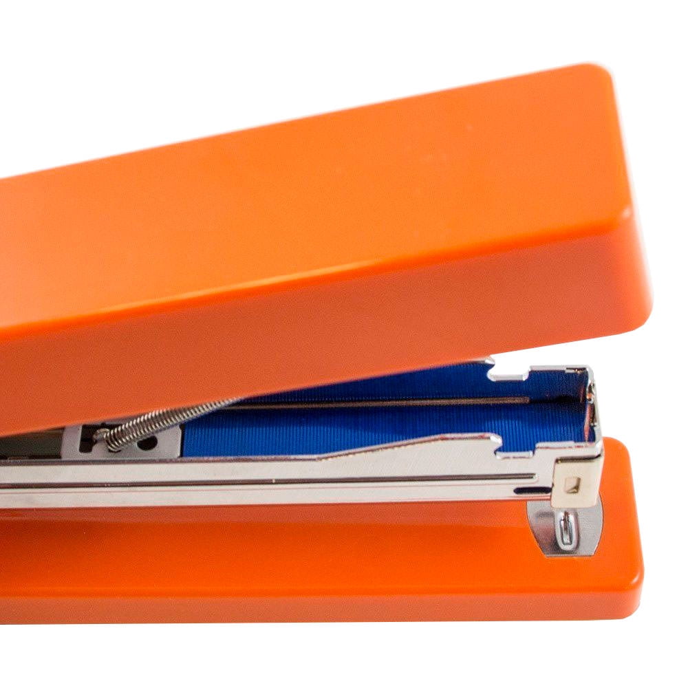 JAM Paper Office & Desk Set, 2/Pack, 1 Orange Stapler & 1 Blue Staples