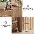 thumbnail image 3 of 8 Drawer Dresser for Bedroom,Modern Dresser with 8 Drawers,Wide Chest of Drawers with Golden Handles,Storage Cabinet with Anti-Tip Straps for Bedroom, Living Room, Closet, 3 of 7