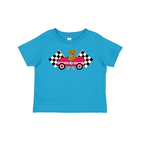 

Inktastic Race Car Racing Bear Animal Gift Toddler Boy or Toddler Girl T-Shirt