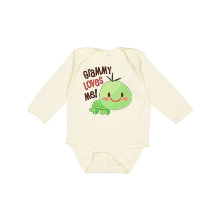 

Inktastic Grammy Loves Me- Cute Turtle Gift Baby Boy or Baby Girl Long Sleeve Bodysuit