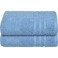 thumbnail image 4 of Infinitee Xclusives Spa and Hotel Quality Turkish Cotton 2 Piece Blue Bath Towels Set, 4 of 9