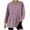 Purple, variant on Sweatshirt Women Cotton Shoulder Drop Long Sleeved Round Neck Solid Color T-shirt Elegant Tunic Tops Fall Winter Casual Loose Pullover Blouses Comfortable Fashion Activewear Size S-XXL