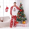 thumbnail image 6 of Matching Christmas Pajamas Soft Festival Party Sleepwear Lounge Set with Letter and Plaid Printed Red-2(Dad) M, 6 of 6