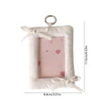 thumbnail image 3 of Lenkho Kawaii Bow Photocard Holders 3 Inch Cute Fabric Card Protector ID Badge Holders With Keychain Backpack Glamour For Students, 3 of 6