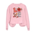 thumbnail image 7 of Itsame Valentine's Sweatshirt Womens Long Sleeve T-Shirts Loose Crew Neck Tops Pink Size 2XL, 7 of 7