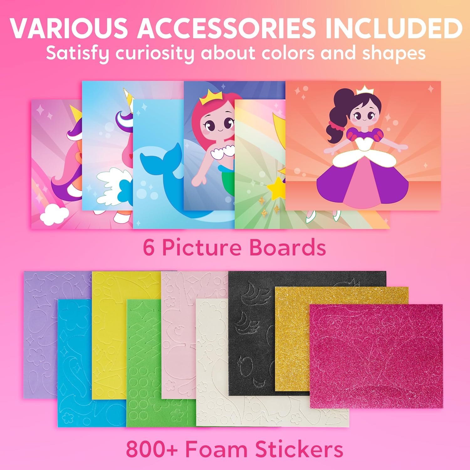 Joyfy Foam Art Kit - 800+ Stickers & 6 Boards photo 4