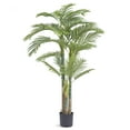 thumbnail image 5 of VEVOR 6.5 ft Artificial Gold Cane Palm Tree Green Faux Lifelike Fake Plant Decor, 5 of 9