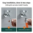 360掳 Rotation 1/2'' Faucet Extender Bathroom Adjust Free Bending