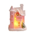 thumbnail image 2 of Light Up Resin Christmas Village House Figurines, Warm LED Lit Mini Winter Cottage Ornaments, Snow‑Dusted Mini House Decor, Festive Tabletop Desktop Display, Cute Holiday Collectible Statues 1Pcs, 2 of 9