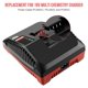 thumbnail image 4 of ADVTRONICS 2 Packs 18V Lithium PC18BLX Battery and PCXMVC Charger Compatible with Porter Cable 18V Battery PC18B PC18B-2 PC18BL PC18BLX PC18BLEX, 4 of 6