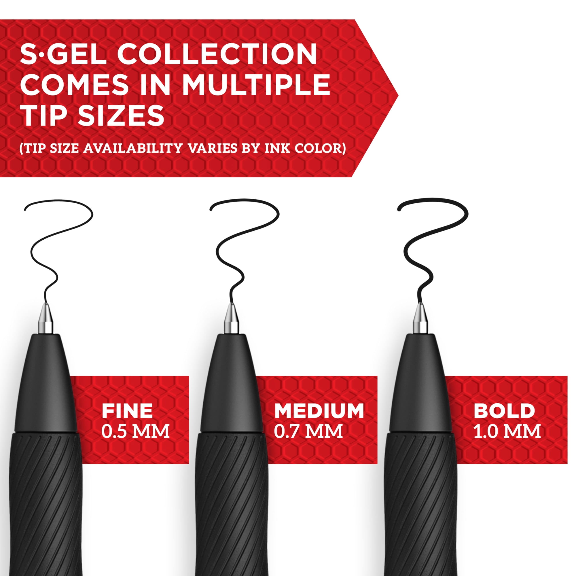 SHARPIE® S-Gel Fashion Barrel Gel Pens, Medium Point, 0.7 mm, Assorted  Barrel, Assorted Ink, Pack Of 12 Pens