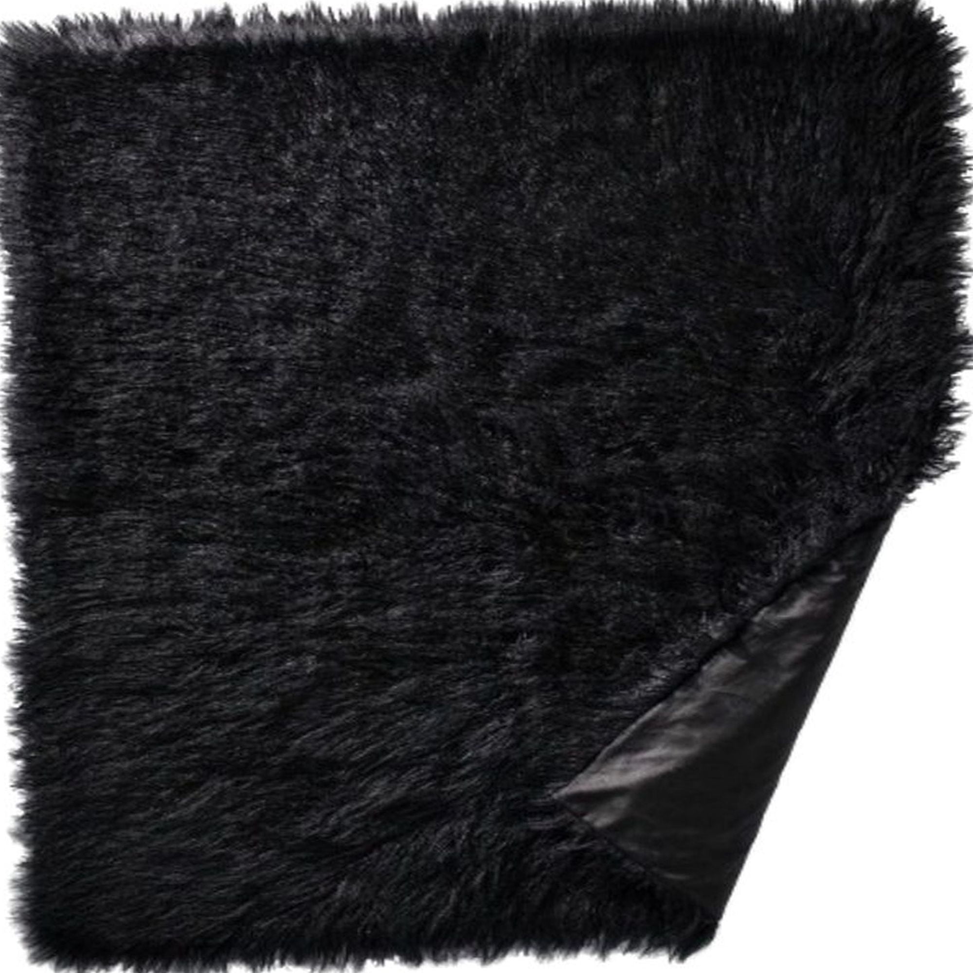 Project 62 Plush Soft Black Mongolian Fur Luxury Throw Blanket 50 In By 60 In Walmartcom Walmartcom
