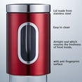 thumbnail image 3 of 3 Piece Canisters Sets For The Kitchen, Kitchen Jars With See Through Window | Airtight Coffee Container, Tea Organizer, And Sugar Canister, Kitchen Storage Canisters Set of 3, 3 of 5