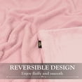 thumbnail image 2 of Catalonia Pink Sherpa Throw Blanket, Snuggle Super Soft Blanket for Girls 50"x60", Comfy Fuzzy Micro Plush Fleece for Sofa Couch TV Bed Reversible Match Color All Season, 2 of 7