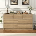 thumbnail image 6 of ChVans 7 Drawer Dresser for Bedroom, 55" Modern Oak Dresser with Wood Chest of Drawer Handle Free, Long Dresser for Bedroom, Living Room, Entryway, Hallway, 6 of 8