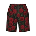 thumbnail image 6 of KLL Rose Men's Casual Summer Beach Shorts Hawaiian Shorts with Pockets-Medium, 6 of 6