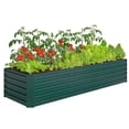 thumbnail image 1 of Outsunny 8x2.6x1.5ft Galvanized Raised Garden Bed, Open Bottom, Green, 1 of 10