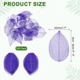 thumbnail image 2 of 100 Pcs Hojas Esqueléticas Púrpura Oscuro, 2"- 3" Hojas Prensadas de Árbol de Caucho para Álbumes de Fotos Manualidades, 2 of 7