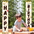 thumbnail image 3 of Mocsicka Construction Birthday Party Banner Happy Birthday Porch Sign Construction Birthday Door Decorations, 3 of 6