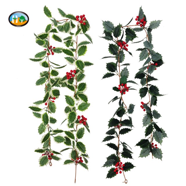 Simulación de ratán navideño para colgar en la pared, decoración del hogar, ratán suave de arándano, diseño de ambiente navideño, decoración interior de ratán