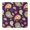 Retro Pa, variant on Boho Elastic Fitted Tablecloth - Square Table Cover with Snug Fit, Windproof & Wrinkle-Free - Floral Vintage Tribal Folk Style for Outdoor Picnic, Dining (36x36 Inches)