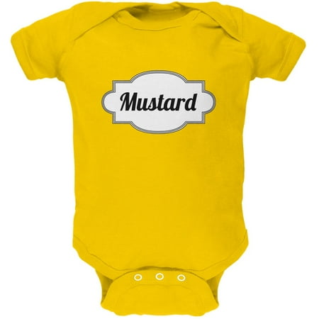 

Halloween Mustard Costume Yellow Soft Baby One Piece - 0-3 months