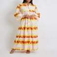 thumbnail image 2 of Ladies‘ Casual Loose Flowy Dress with Long Sleeves and V Neckline, 2 of 9