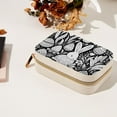 thumbnail image 7 of Black White Easter Velvet Travel Organizer with Removable Compartment - Portable Jewelry Necklace Organizer Box - Gift, 7 of 7