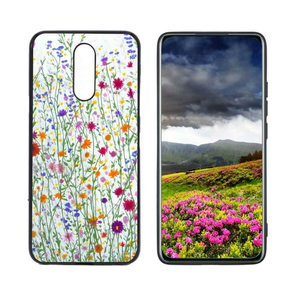 Wild-Flowers-388 Phone Case, Degined for LG K40 Case Men Women, Flexible Silicone Shockproof Case for LG K40