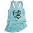 thumbnail image 1 of Hipster Dog Tank Top, Ladies Racerback Tank Top, Dog Lover Tank, Dog Tank, Dog Glasses Tank, Dog Nerd Tank, Cancun, X-Small, 1 of 3
