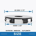 thumbnail image 4 of Tapas de cubo de rueda universal de Unique Bargains, duraderas, 68.5 mm, 2.70" de diámetro exterior, cubiertas de cubo para vehículos, negras, 4 of 6