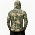thumbnail image 7 of Men's Casual Camouflage Print Hooded Long Sleeve Sun Protection Jacket Lightweight Pullover Outdoor Top with Zipper Pocket, 7 of 7