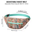 thumbnail image 3 of Fanny Pack Multicolor Christmas Icon Pattern Waist Pack Bag,Running Cross Bag,Waterproof Large Fanny Packs for Women Men for Travel Running Hiking Cycling, 3 of 6