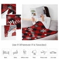 thumbnail image 4 of Merry Christmas Throw Flannel Blanket 40x60In Christmas Gnomes Snowflakes Heart Red Plaid Super Soft Cozy Bed Blanket, Lightweight Plush Fuzzy Bed Throw for Bedroom Sofa Couch Living Room, 4 of 4