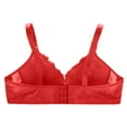 thumbnail image 4 of QLEICOM Everyday Bras for Women, Women's Comfort Lift Wirefree Bra Sexy Bra Without Steel Rings Sexy Vest Large Lingerie Bras Embroidered Everyday Brass No Underwire Red Cup 40/90AB, 4 of 4