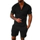 thumbnail image 2 of WILLBEST Conjunto de Pantalones Cortos Casuales de Manga Corta para Hombre, Cómodo Traje de Verano para Uso Diario, Tejido Suave y Transpirable, Traje Elegante para Caminar y Ir de Compras., 2 of 5