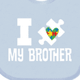 thumbnail image 4 of Inktastic Autism I Love My Brother Awareness Support Boys or Girls Baby Bib, 4 of 4