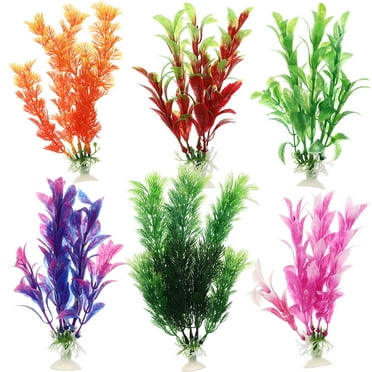 6Pcs Decorative Faux Plants Wear Resistant Replaceable Aquarium Decors