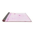 thumbnail image 2 of Ahgly Company Indoor Round Abstract Pink Modern Area Rugs, 4' Round, 2 of 4
