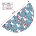 thumbnail image 3 of Yiaed Rabbit And Rainbow Print Christmas Tree Skirt , Tree SkirtsTree Mat for Christmas Winter Holiday Indoor Decorations-30", 3 of 7